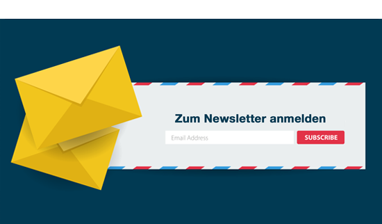 Newsletter Anmeldeseite